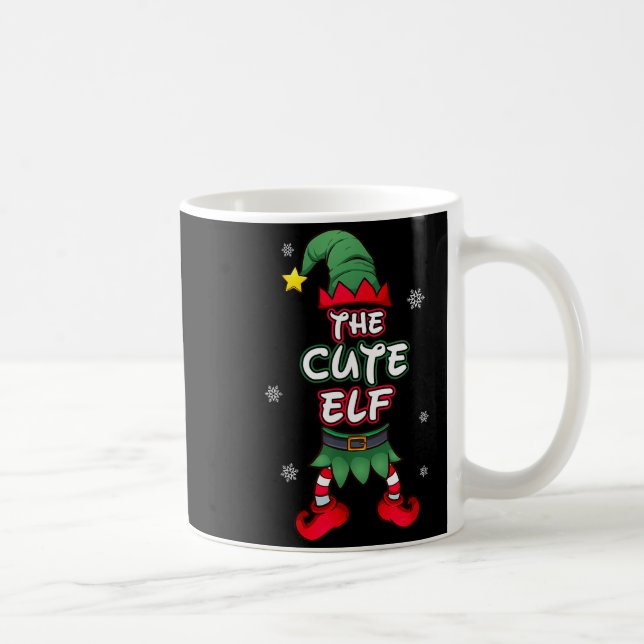 Taza De Café Cute Elf Christmas Pajamas Pjs Matching Family Gro (Derecha)