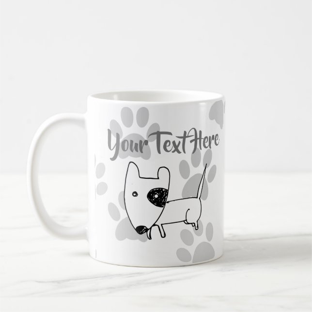 Taza De Café Cute English Bull Terrier (Izquierda)