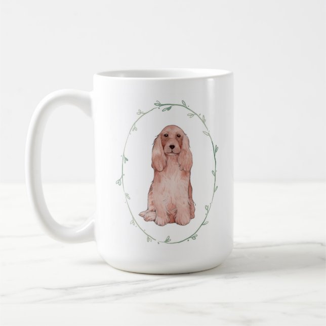 Taza De Café Cute English Cocker Spaniel ceramic mug (Izquierda)
