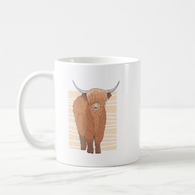 Taza De Café Cute Escocia Ganado Highland Yak Cow Whisperer Fa (Izquierda)