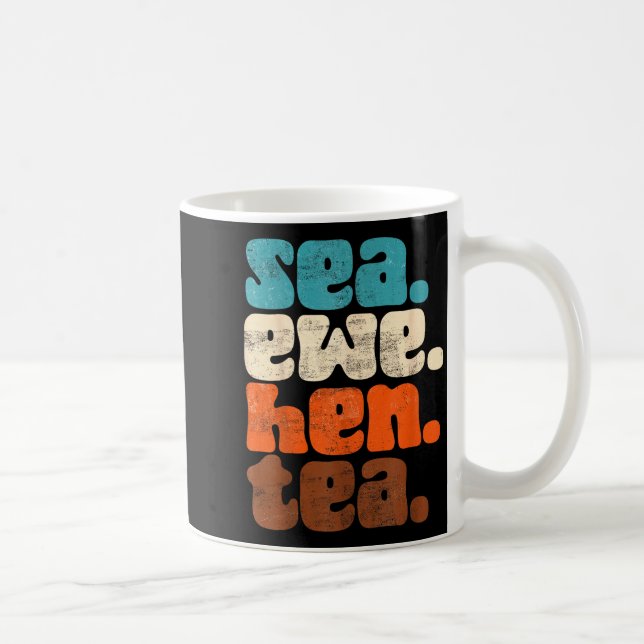 Taza De Café Cute Ewe Sea Icons Groovy No Meaning Hen Tea (Derecha)
