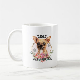 Taza De Café Cute Floral Chihuahua Love