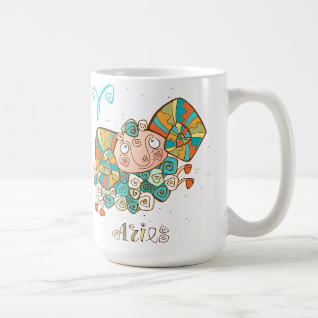 Taza De Café Cute Fluffy Aries (Derecha)