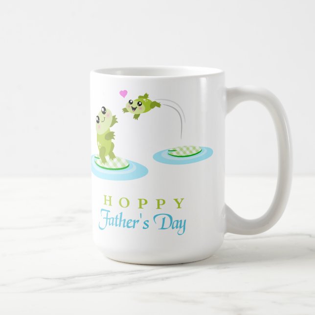 Taza De Café Cute Frog Hoppy Feliz Día del Padre (Derecha)