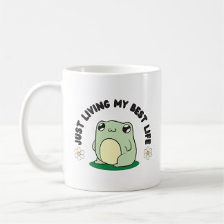 Taza De Café Cute Frog Living My Best Life