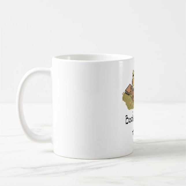 Taza De Café Cute Frog Reading - Books Are My Therapy (Izquierda)