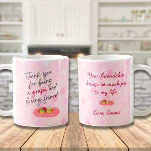 Taza De Café Cute Fruta Valentine Mug Friendship Bokeh Design