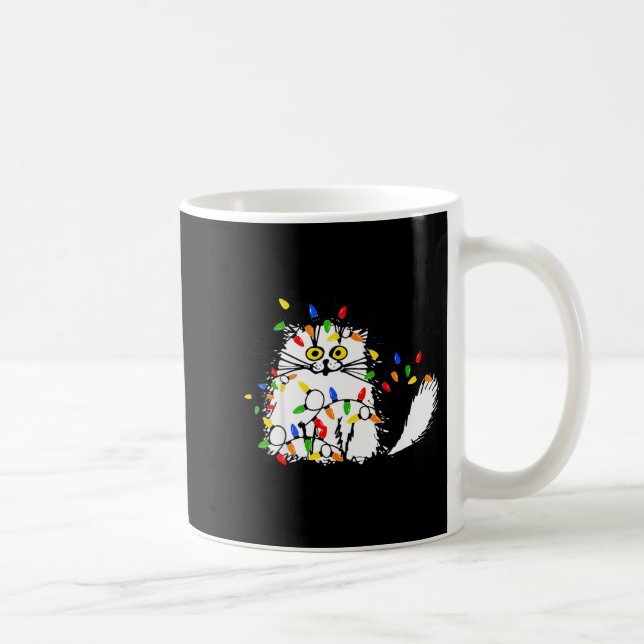 Taza De Café Cute Funny Animal Lover Cat Christmas  (Derecha)