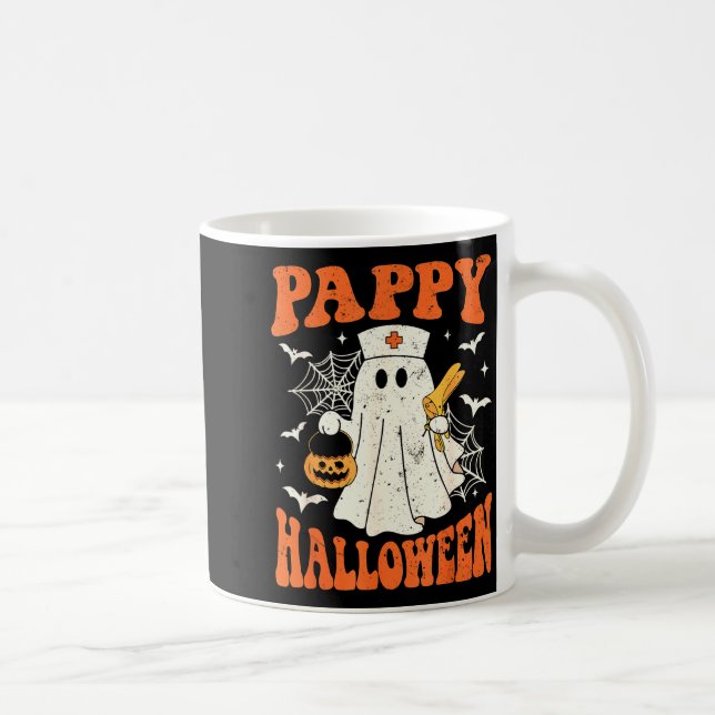 Taza De Café Cute Funny Boo Ghost Nurses Pappy Halloween Obgyn  (Derecha)