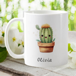 Taza De Café Cute Funny Cactus Garden Houseplant Personalizado