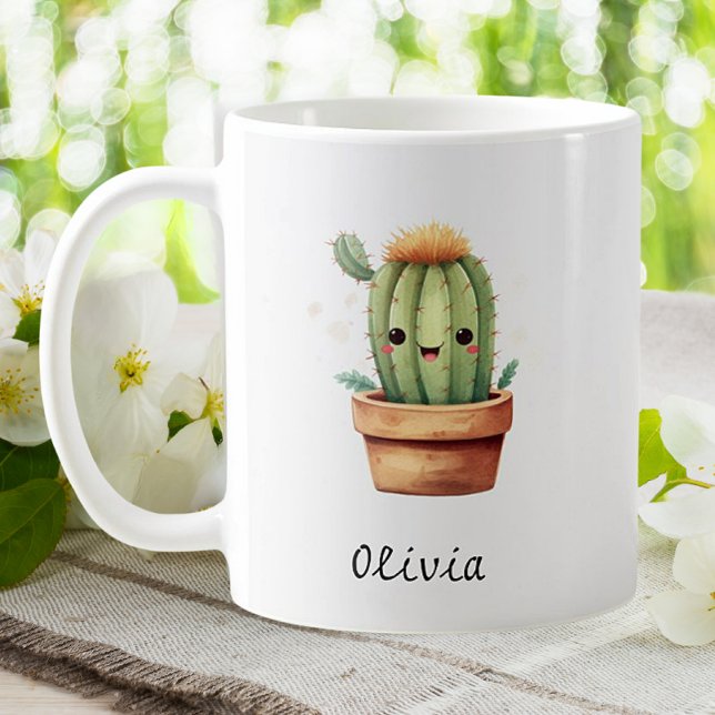 Taza De Café Cute Funny Cactus Garden Houseplant Personalizado (Subido por el creador)