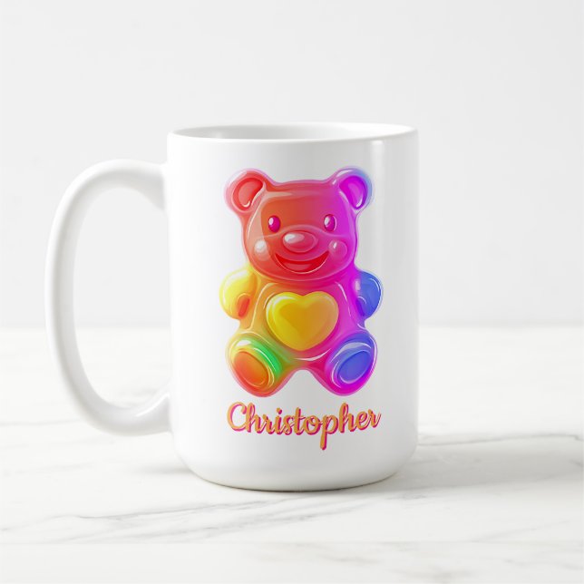 Taza De Café Cute Funny Candy Gimme Gummy Bear (Izquierda)