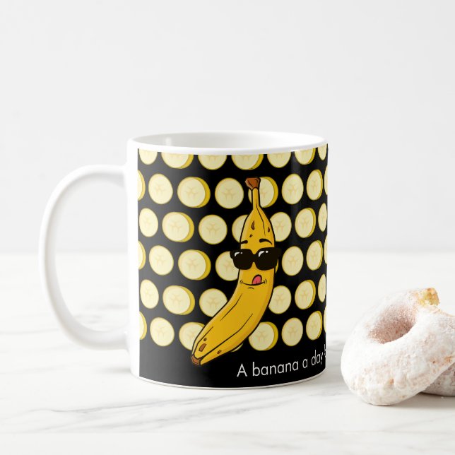 Taza De Café Cute Funny Guay Banana (Con donut)