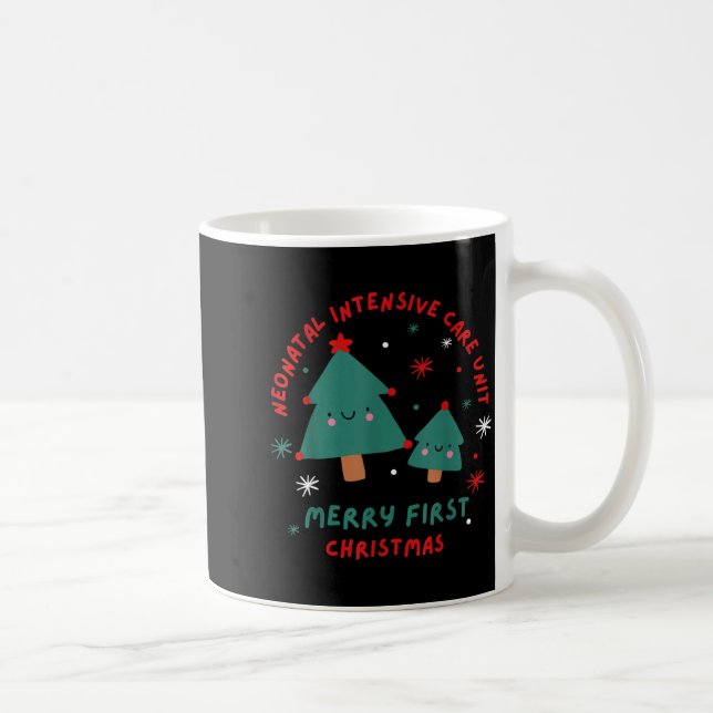 Taza De Café Cute Funny Nicu Merry First Christmas Nurse Crew S (Derecha)