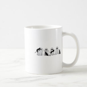 Taza De Café Cute Gato Fantasma Halloween Traje Ropa Gato Lover