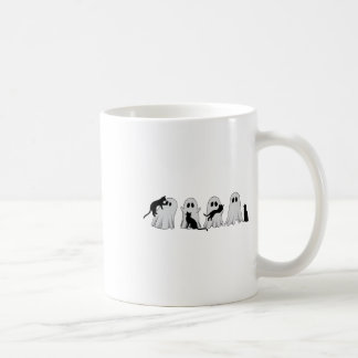 Taza De Café Cute Gato Fantasma Halloween Traje Ropa Gato Lover