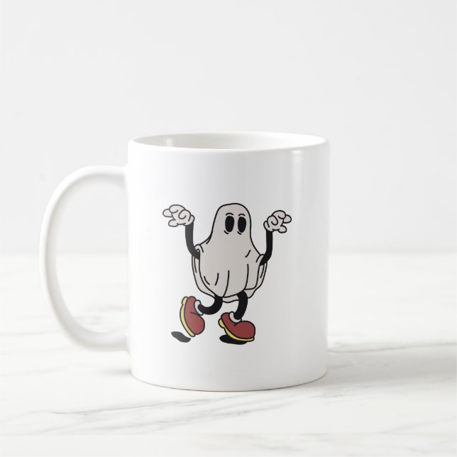 Taza De Café Cute ghost enjoying (Izquierda)