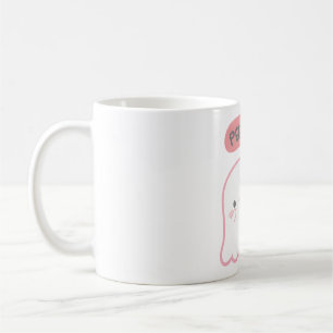 Taza De Café Cute Ghost juega a Peekaboo