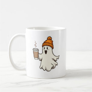 Taza De Café Cute Ghost Naranja Gorro Café Caliente Taza Otoño
