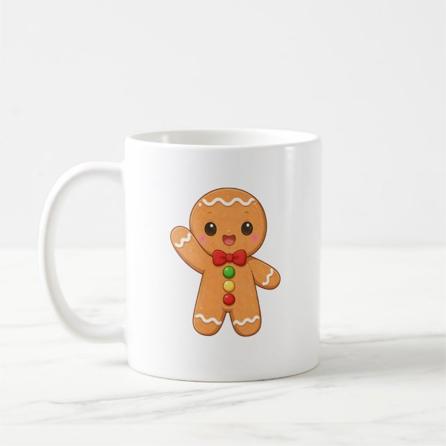 Taza De Café Cute Gingerbread Christmas Mug (Izquierda)