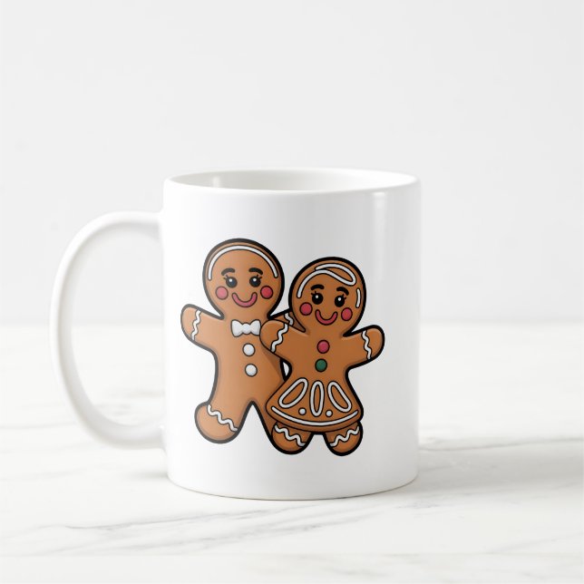 Taza De Café Cute Gingerbread Friends (Izquierda)