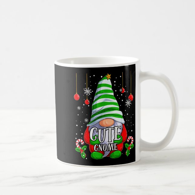 Taza De Café Cute Gnome Christmas Pajamas Matching Family Group (Derecha)