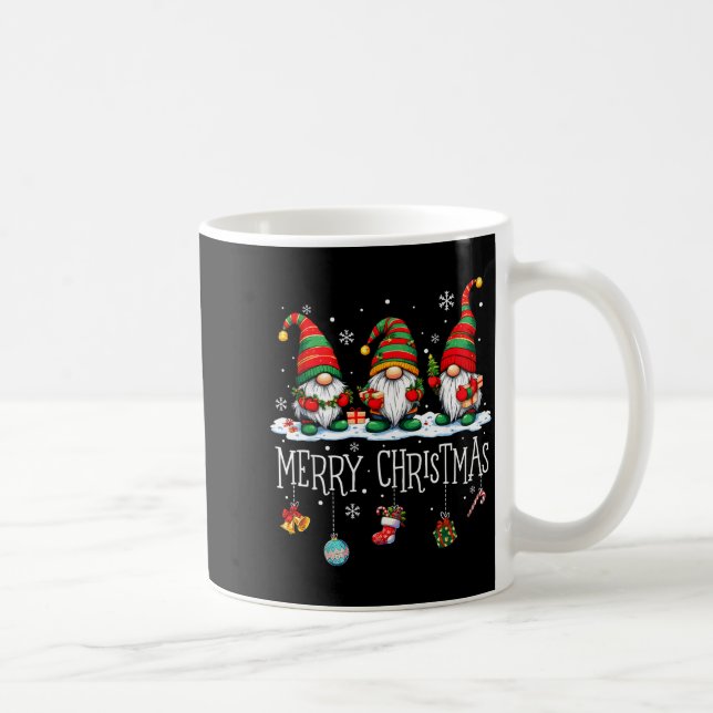 Taza De Café Cute Gnomes Merry Christmas Light Family Gnome Xma (Derecha)