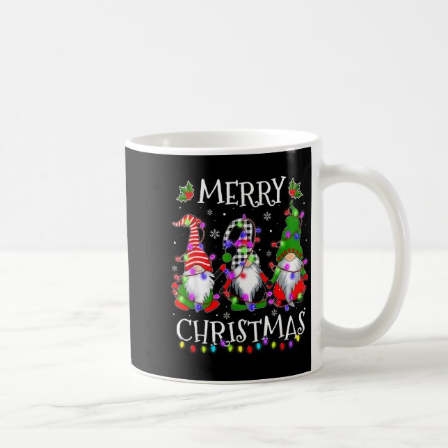 Taza De Café Cute Gnomes Merry Christmas Light Family Gnome Xma (Derecha)