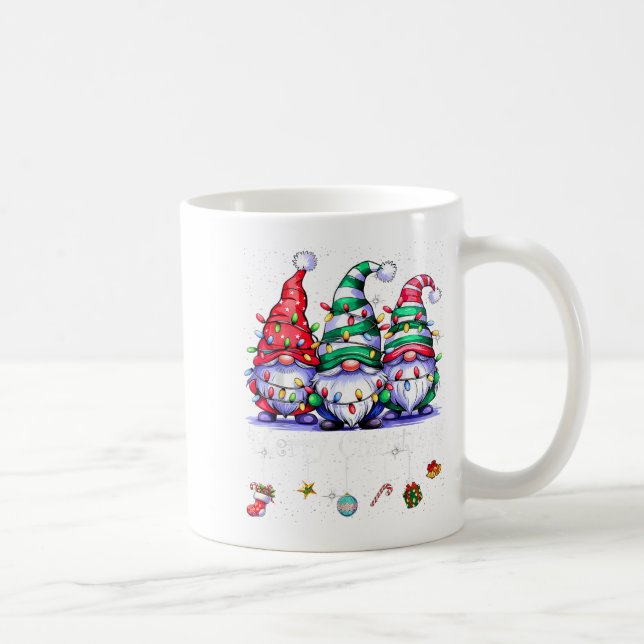 Taza De Café Cute Gnomes Merry Christmas Light Family Gnome Xma (Derecha)