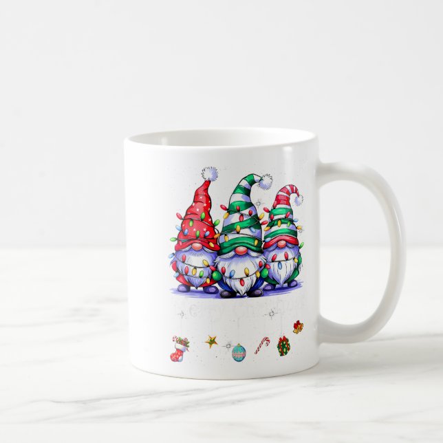 Taza De Café Cute Gnomes Merry Christmas Light Family Gnome Xma (Derecha)