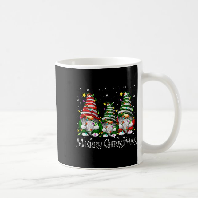 Taza De Café Cute Gnomes Merry Christmas Light Family Gnome Xma (Derecha)