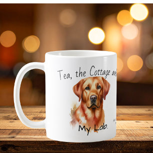 Taza De Café Cute Golden Retriever Personalizar