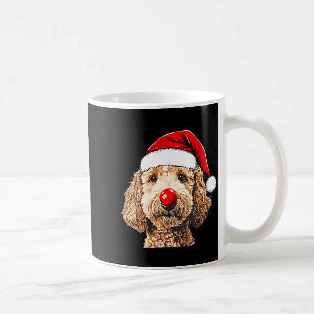 Taza De Café Cute Goldendoodle Dogs Christmas Santa Golden Dood (Derecha)
