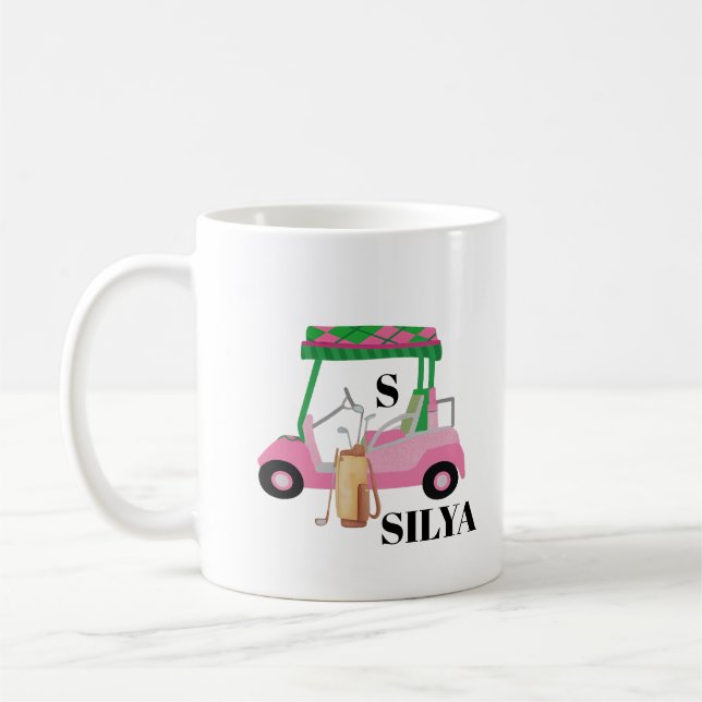 Taza De Café Cute Golf Cart T-Shirt – Minimal Summer (Izquierda)