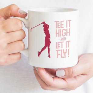 Taza De Café Cute Golf Tee Humor Divertido Deportes Pro Magenta