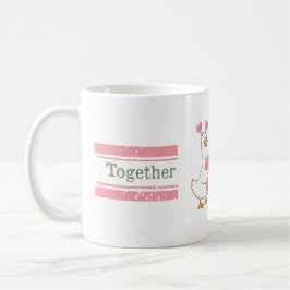 Taza De Café Cute Goose Couple Mug Together Forever Gift