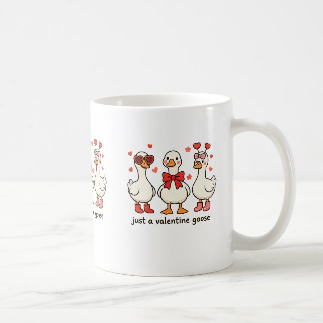 Taza De Café Cute Goose Valentine Mug (Derecha)