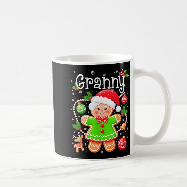 Taza De Café Cute Granny Gingerbread Family Matching Christmas  (Derecha)