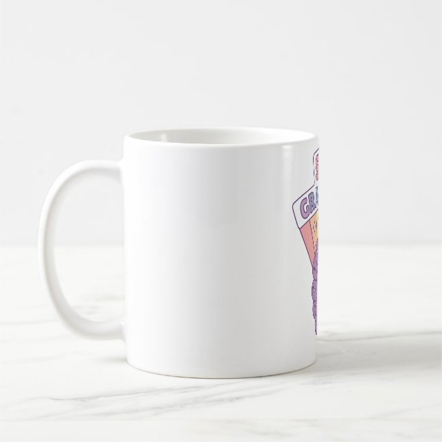 Taza De Café Cute Grapes Stay Grapeful Positive Pun (Izquierda)