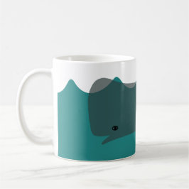 Taza De Café Cute Gray Whale Arte Ambiental Ballenas Niños