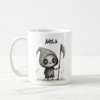 Taza De Café Cute Grim Reaper Personalizado Halloween Mug