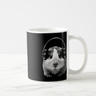 Taza De Café Cute Guinea Pig Escuchando Dubstep
