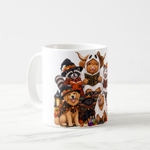 Taza De Café Cute Halloween Animal Book Club – Vaca de las Tier