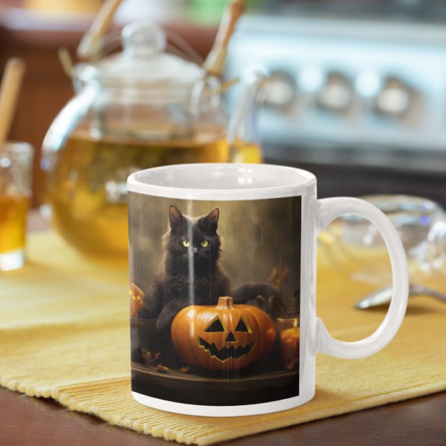 Taza De Café Cute Halloween Black Cats 12 Mug (Cute Halloween Black Cats version 12 Mug
)