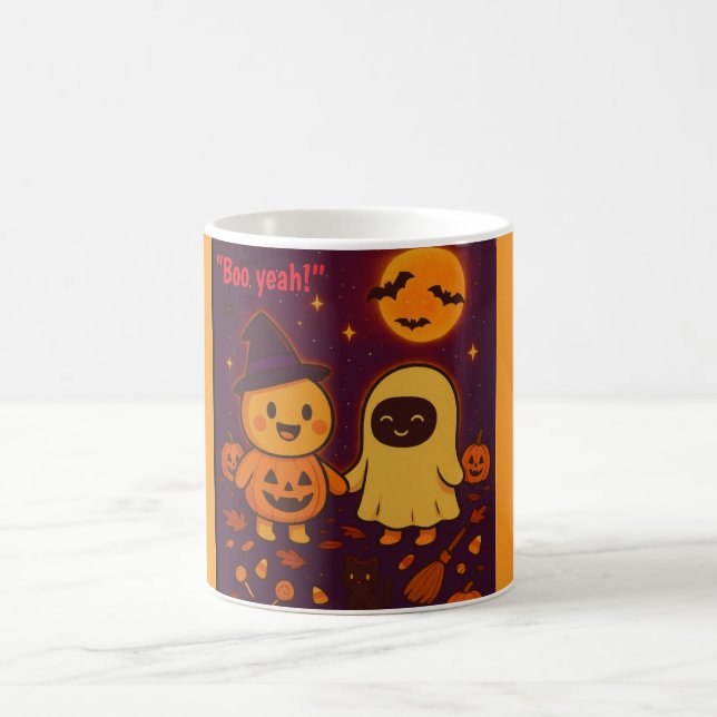 Taza De Café Cute Halloween Cartoon Character Mug (Centro)