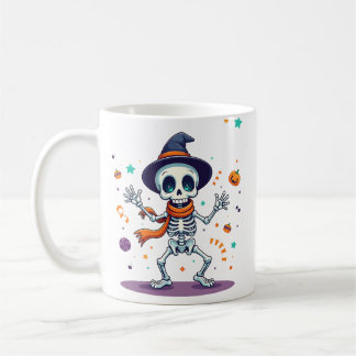 Taza De Café Cute halloween dancing skeleton mug