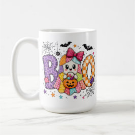 Taza De Café Cute Halloween Ghost BOO Acuarela Sublimación Niño
