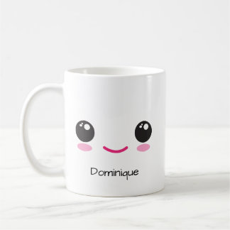 Taza De Café Cute Happy and Sassy Kawaii Face Customizable Mug