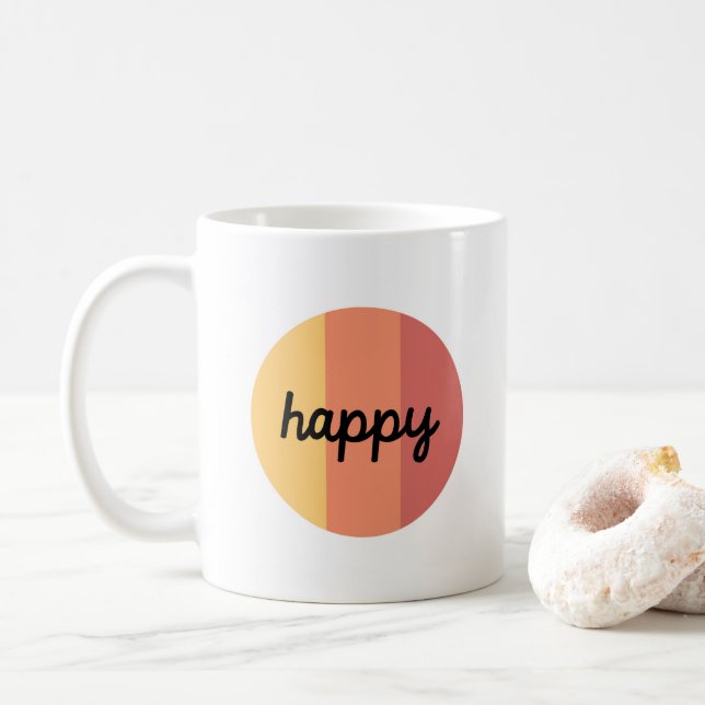 Taza De Café Cute Happy Coffee Mug (Con donut)