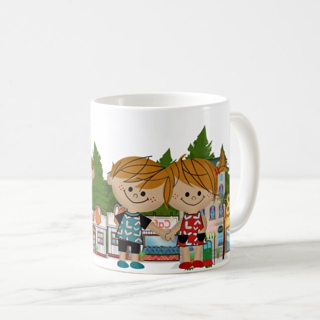Taza De Café Cute Happy Kids (Anverso derecho)